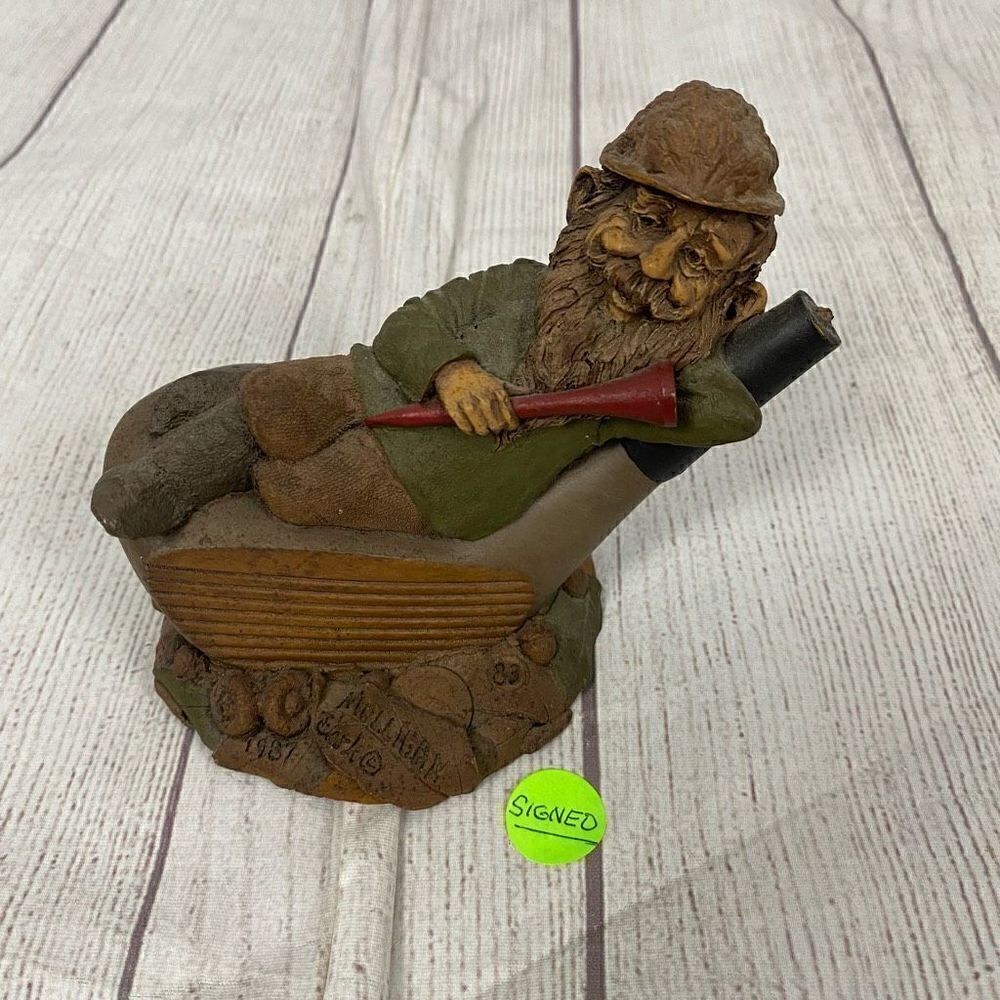 Vintage 1987 Mulligan Gnome signed by Tom Clark 5x4